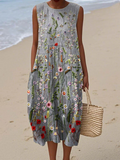 Cara Wildflower Midi-jurk