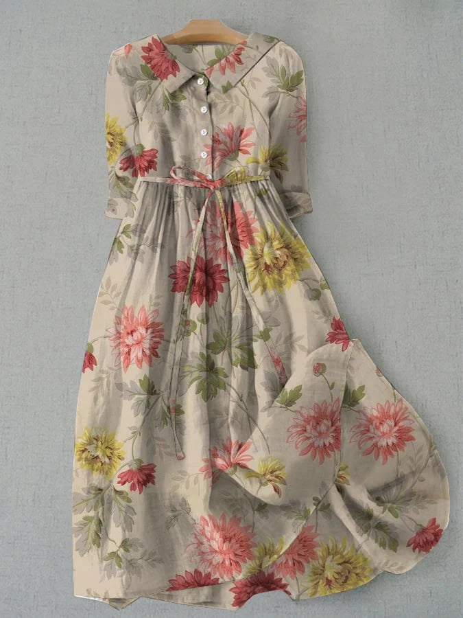 Estelle | Subtiele veldbloemen jurk