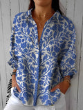 Frederikke – Blauwe Tuin Blouse