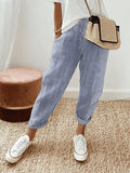 Sofie – Ademende Linnen Pantalon, Casual en Stijlvol (Gestreept)
