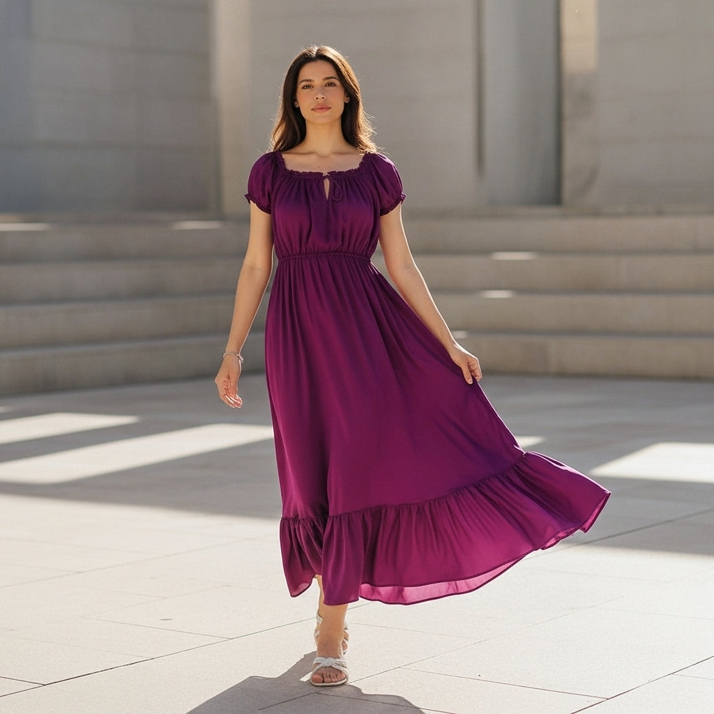 Cassandra - Plain Balinese Dress
