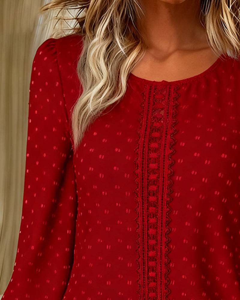 Femke - Elegante Top met Lange Mouwen