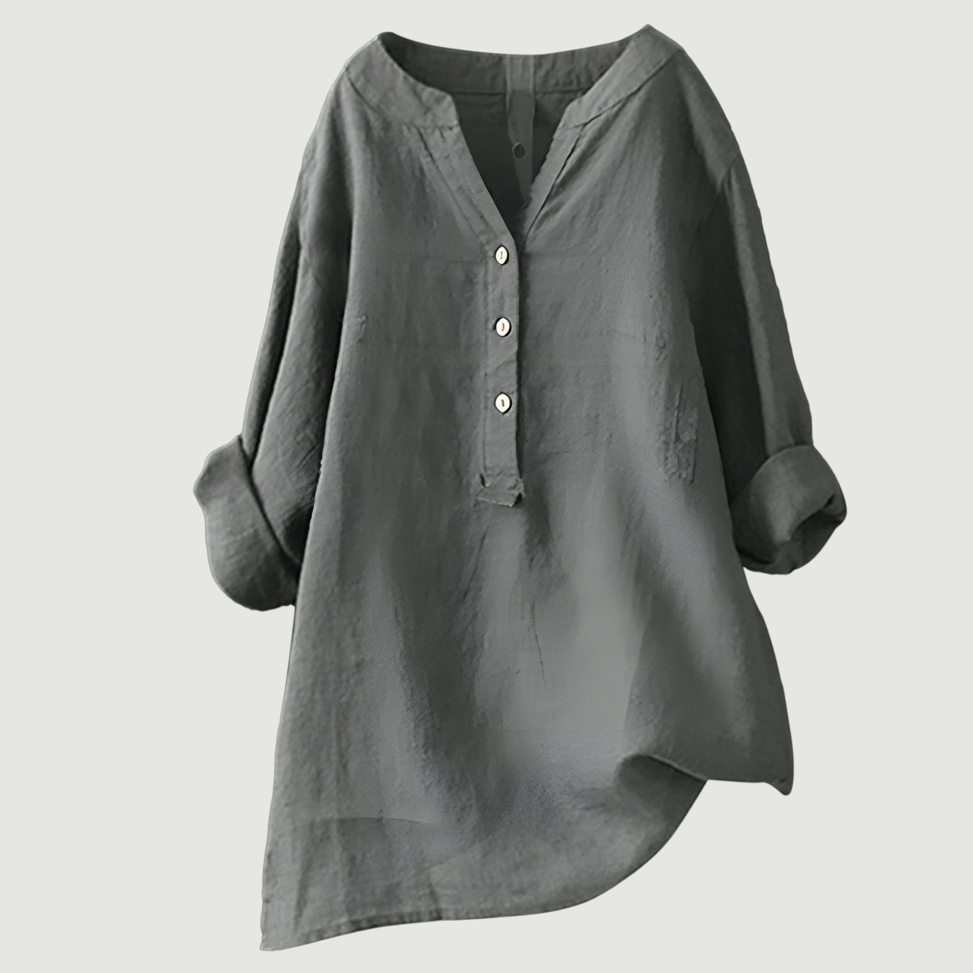 Mia – Ademende Linnen Blouse, Casual en Stijlvol