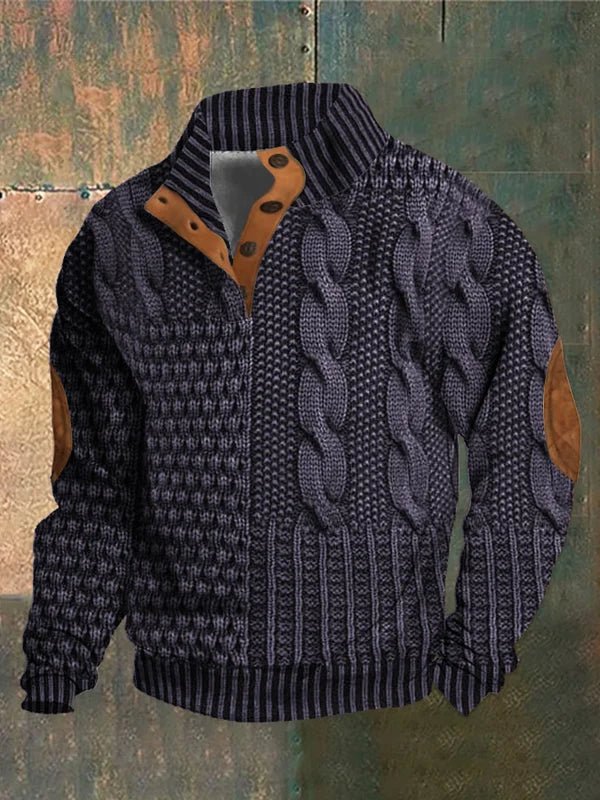 VANDER | Bedrukte Herentrui met Retro Stijl en Ultiem Draagcomfort
