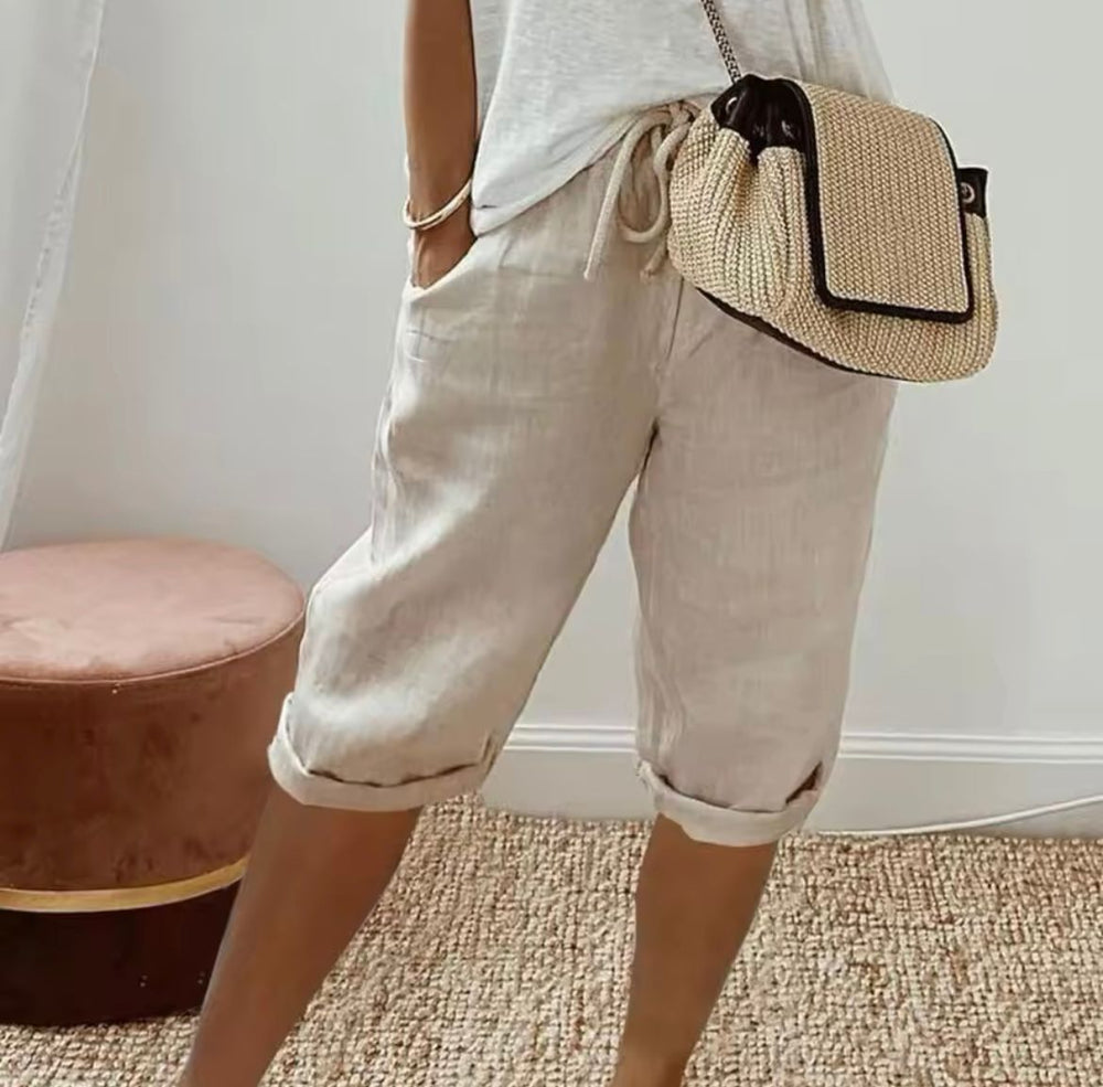 Ilse – Ademende Linnen Short, Casual en Stijlvol