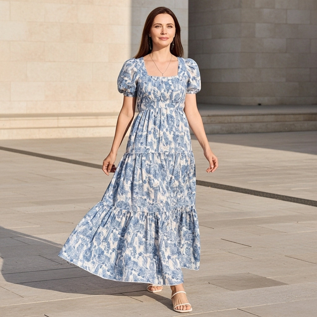 Lisette - Casual Floral Draped Dress