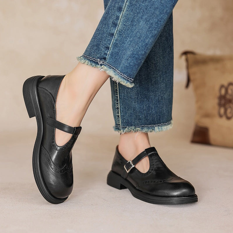 Marie - Elegante Leren Mary Janes