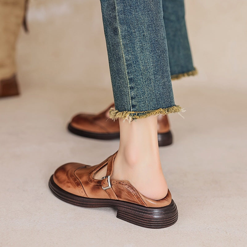 Marie - Elegante Leren Mary Janes