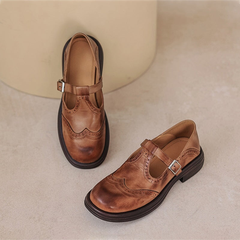 Marie - Elegante Leren Mary Janes
