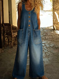 Lenna – Vintage Katoenen Denim Jumpsuit