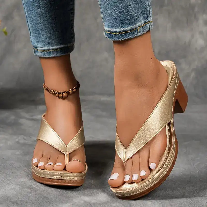 ALLEGRA | Hakken met Hoge Hak voor Natuurlijke Slankheid en Elegante Zomercomfort