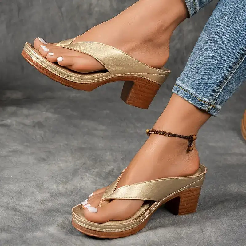 ALLEGRA | Hakken met Hoge Hak voor Natuurlijke Slankheid en Elegante Zomercomfort